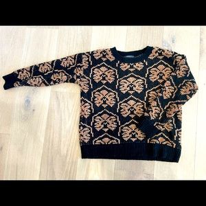 Esprit Black/Gold floral sweater
